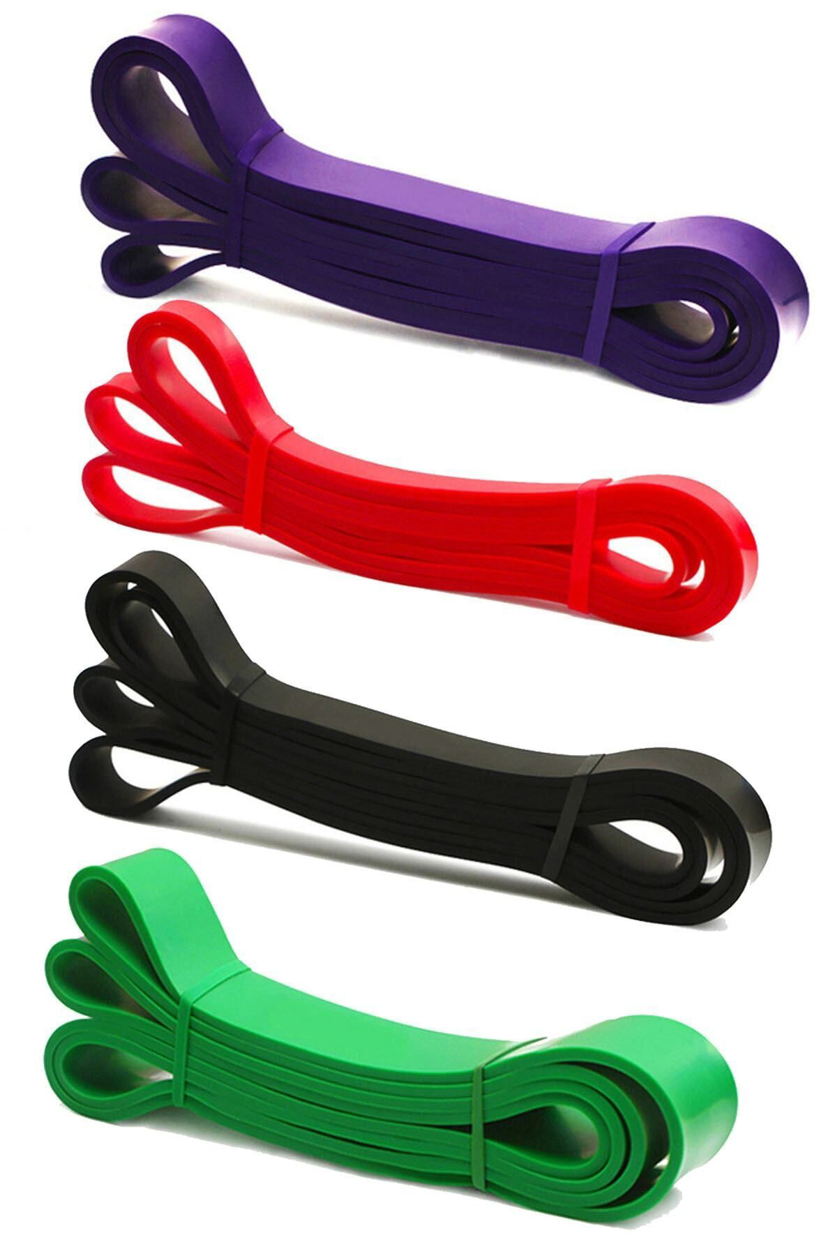 4 Lü Resistance Powerband Güç Bandı Seti Direnç Lastiği Squat Aer