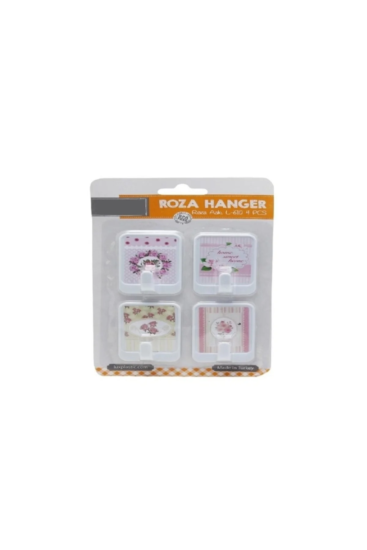 4 lü Roza Yapışkanlı Askı 4,5X6cm