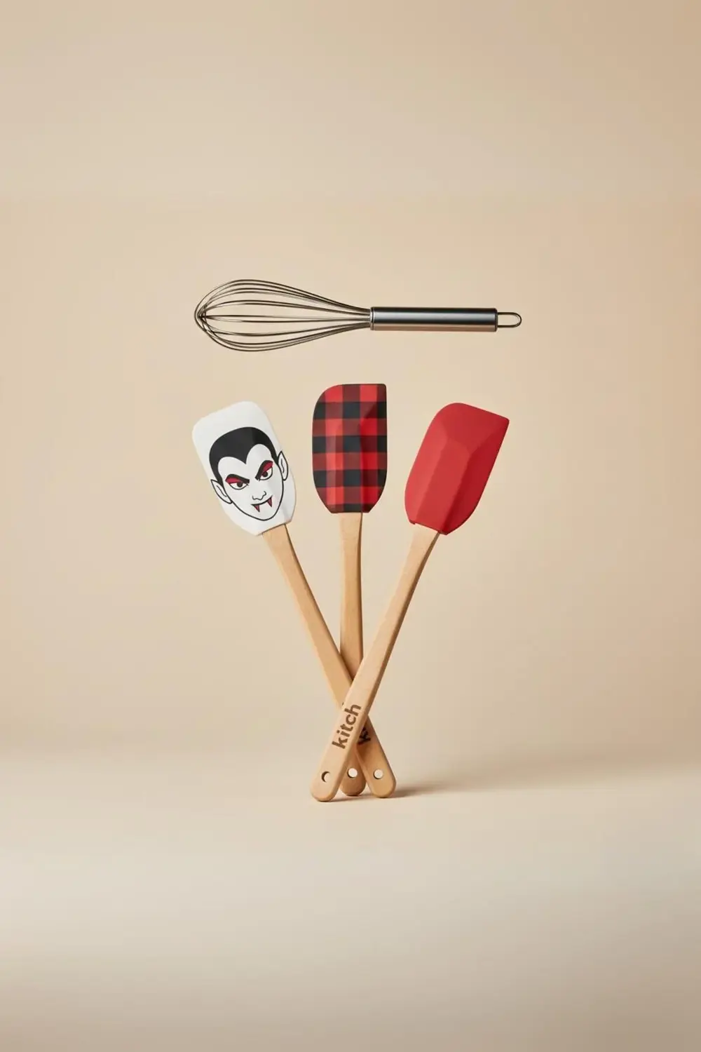 4 lü Silikon Spatula ve Çırpıcı Seti Karışık Renk