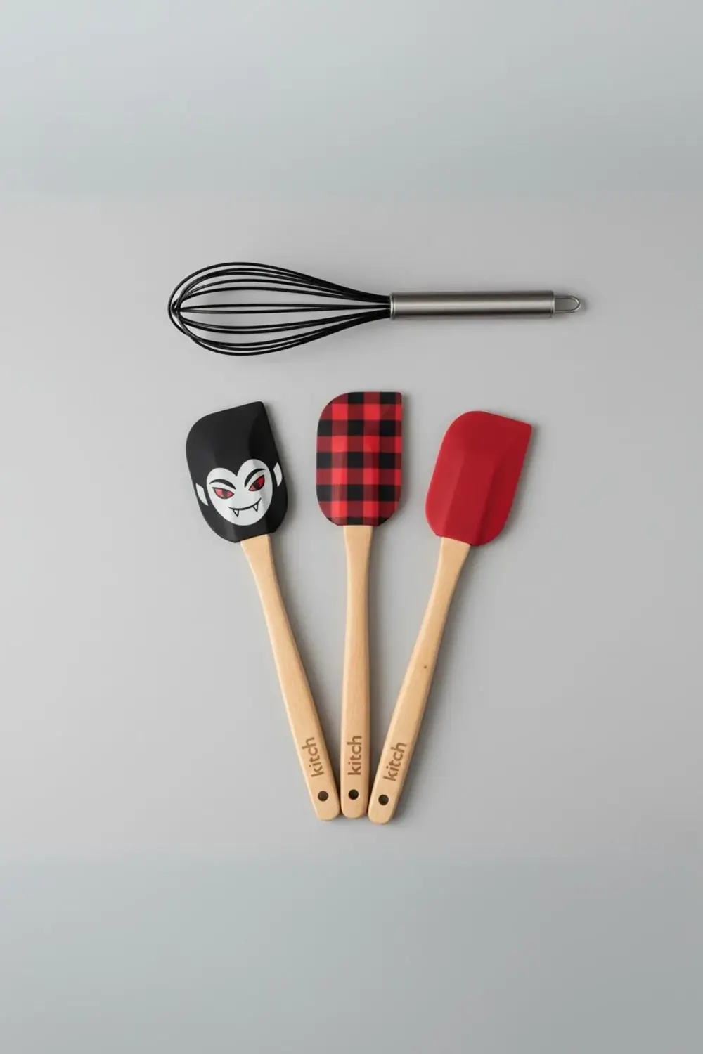 4 lü Silikon Spatula ve Çırpıcı Seti Karışık Renk