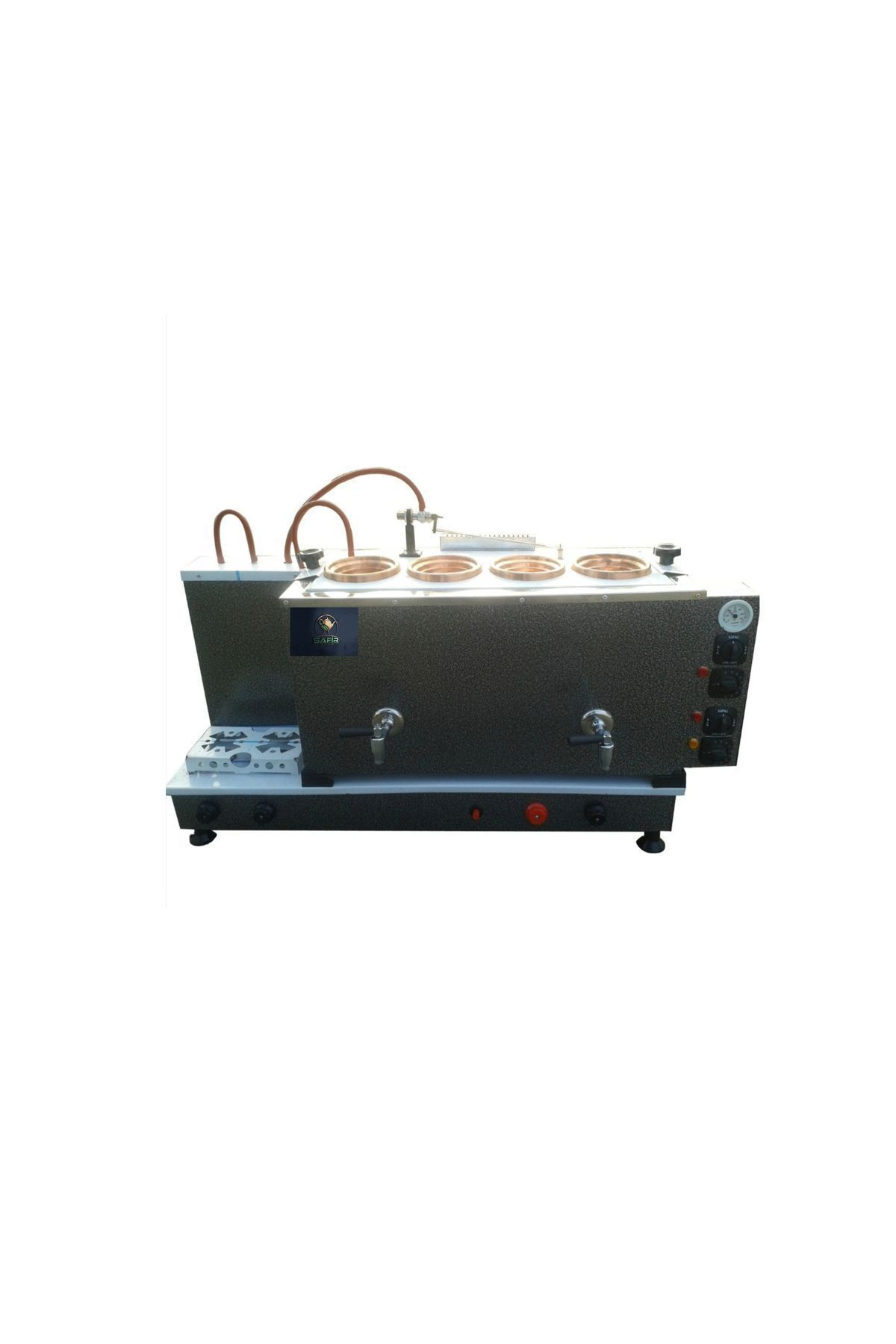 Safir 4 Lü Siyah Boyalı Çay Ocağı Çay Kazanı Doğalgazlı Çay Semaveri Ce