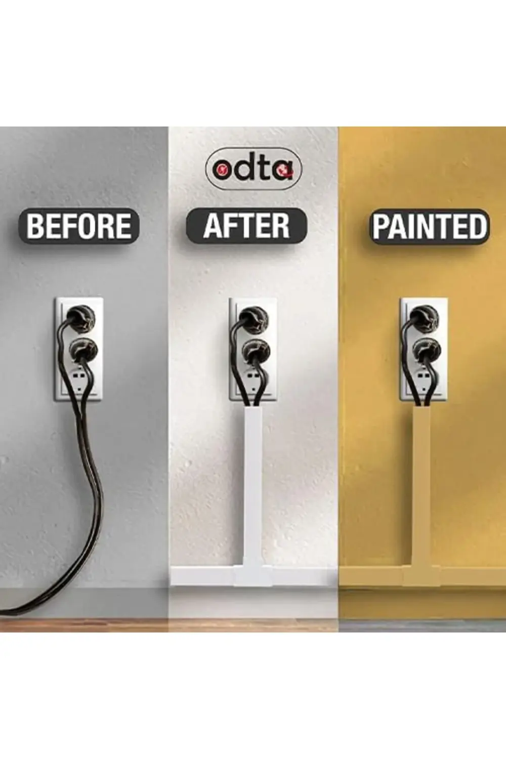 4 Metre (25x16) | Kendinden Yapışkanlı Kablo Kanalı | 4m (10 Adet