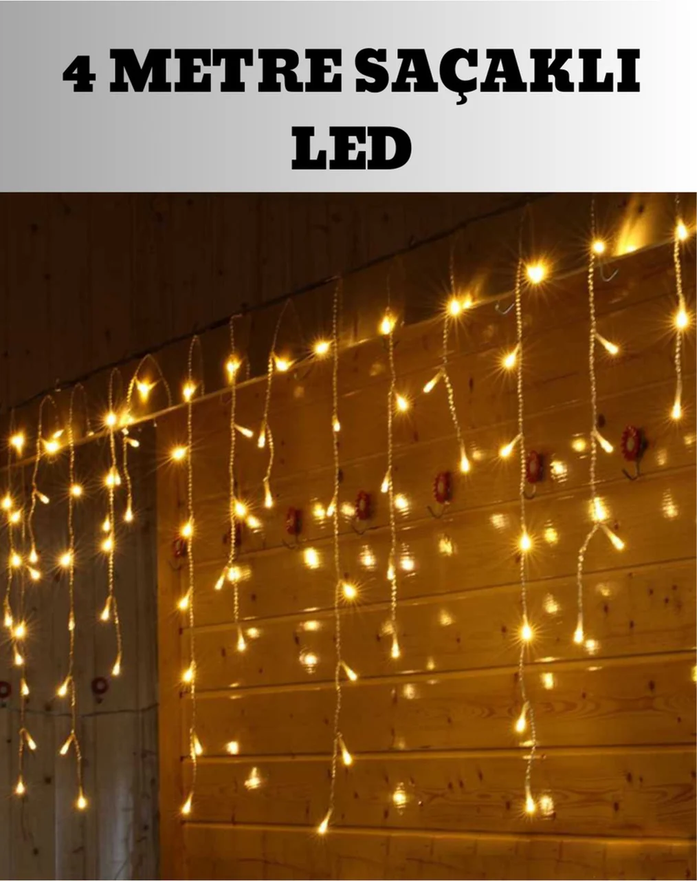 4 Metre Şelale Led Işık Perdesi Dekoratif Diğer