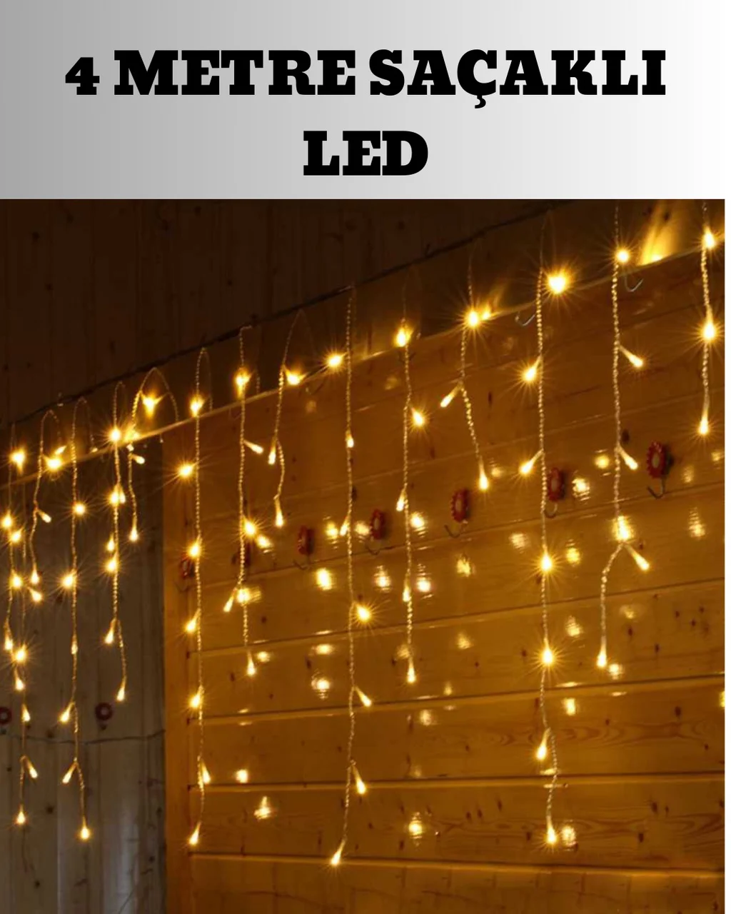 4 Metre Şelale Led Işık Perdesi Dekoratif - Lisinya Diğer