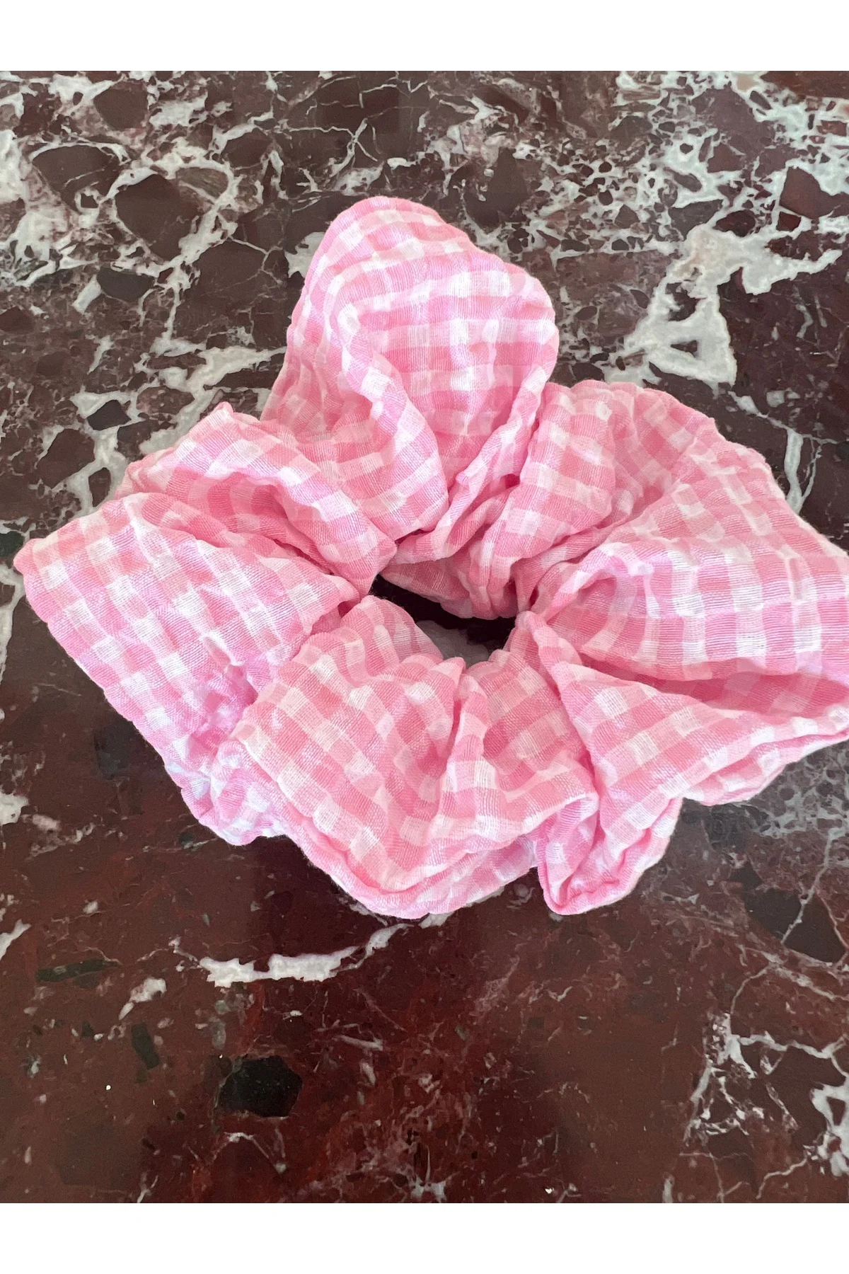 4 Mevsim 3 lü Pembe Scrunchie Set ( Kadife- Şifon- Bürümcük Kumaş)