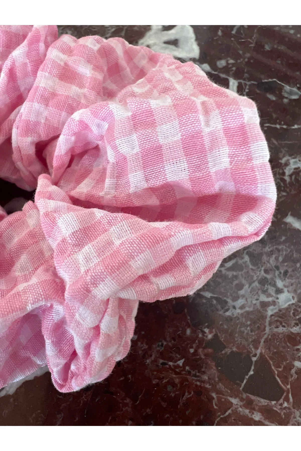 4 Mevsim 3 lü Pembe Scrunchie Set ( Kadife- Şifon- Bürümcük Kumaş)