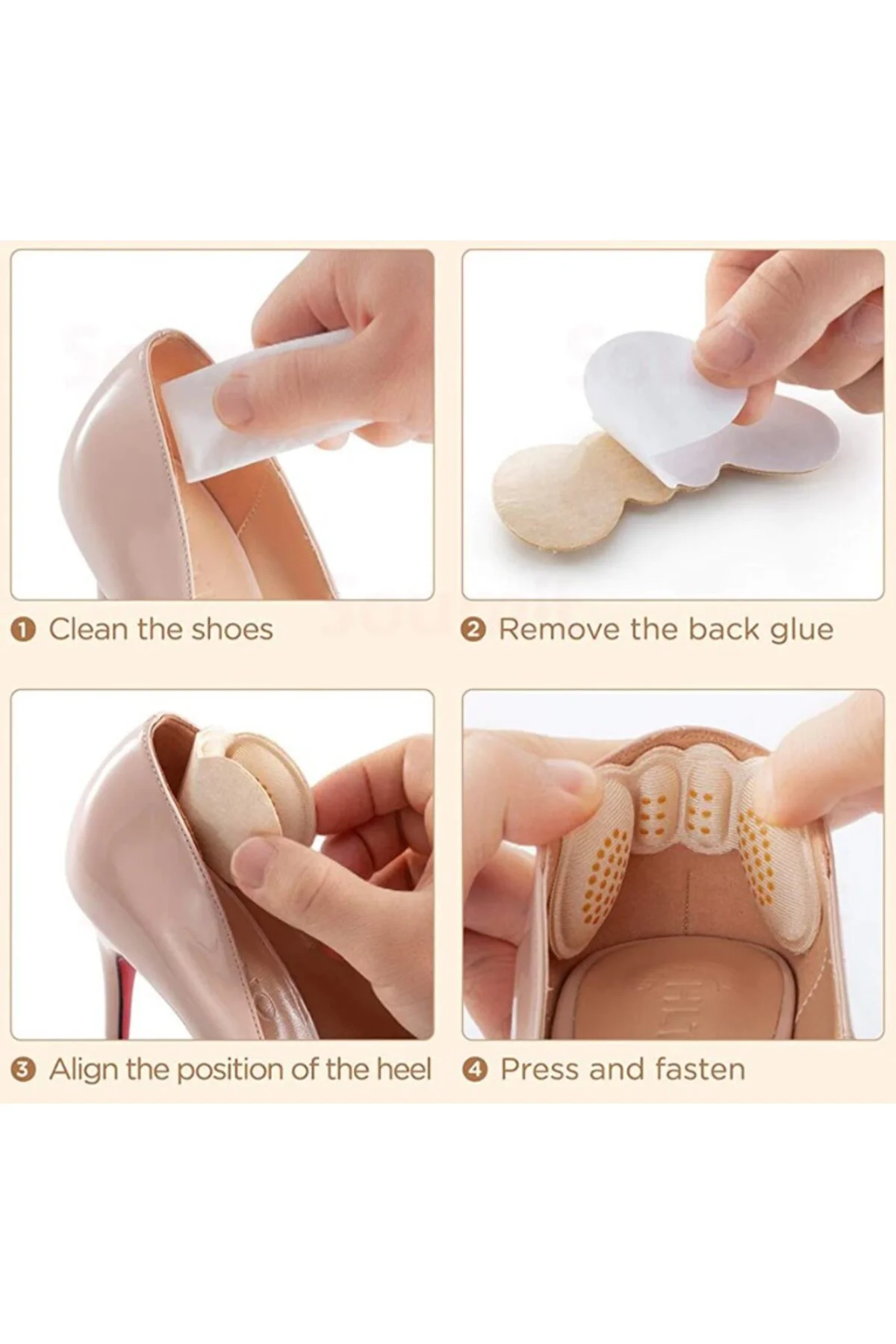 4 Mm Ayakkabı Topuk Vurma Önleyici Ve Daraltma Pedi