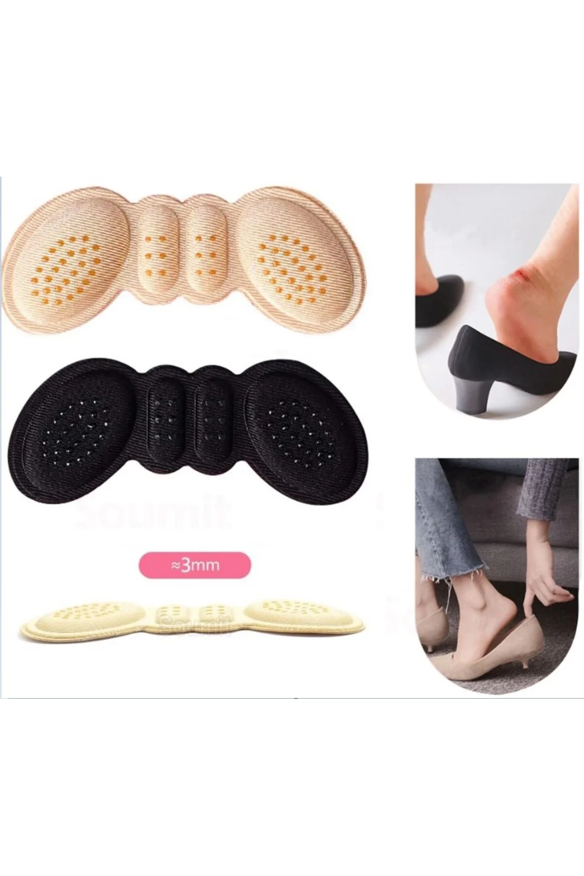 4 Mm Ayakkabı Topuk Vurma Önleyici Ve Daraltma Pedi