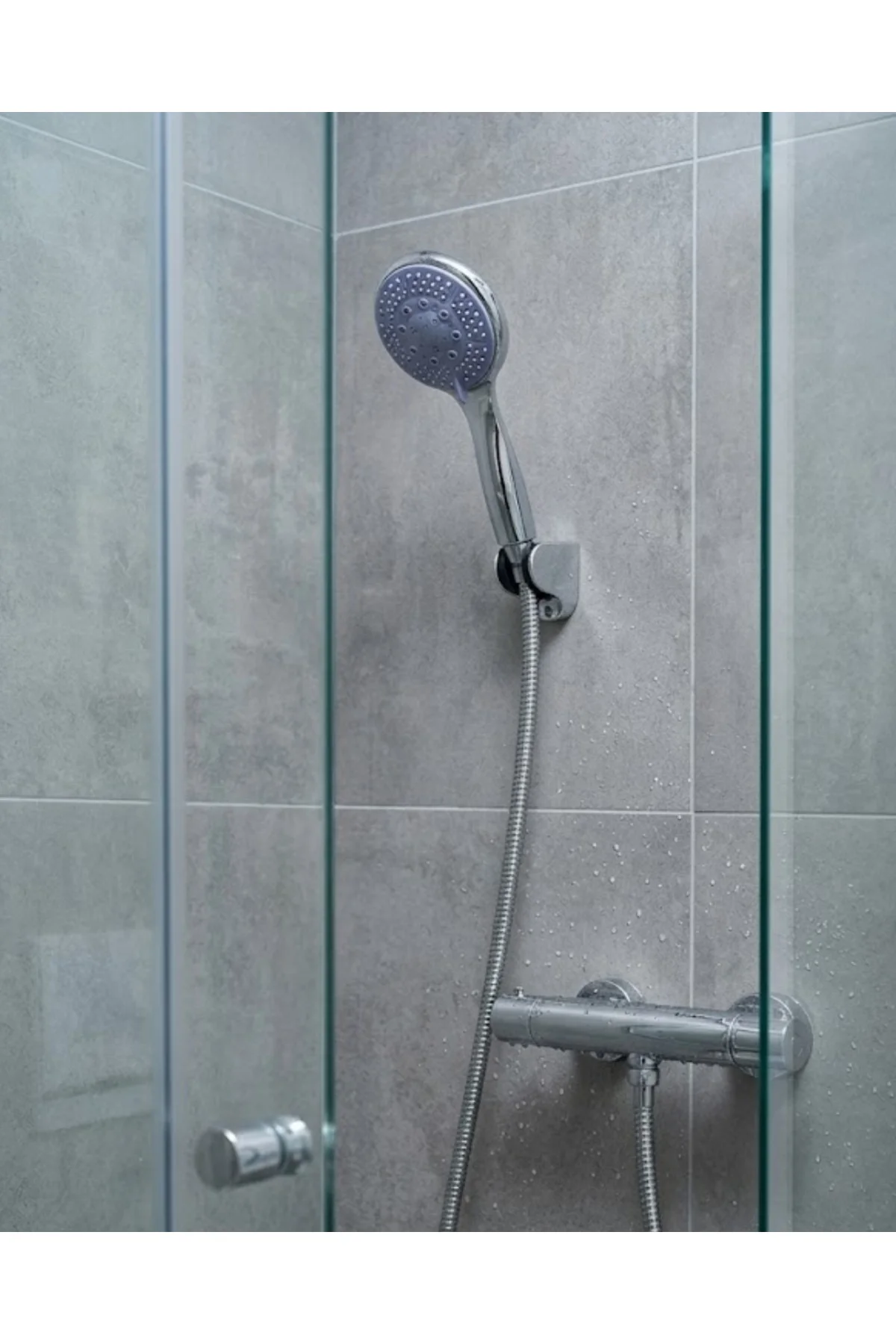 4 Modlu El Duşu Başlığı Spiral Hortumlu Duş Seti Banyo Aksesuarı