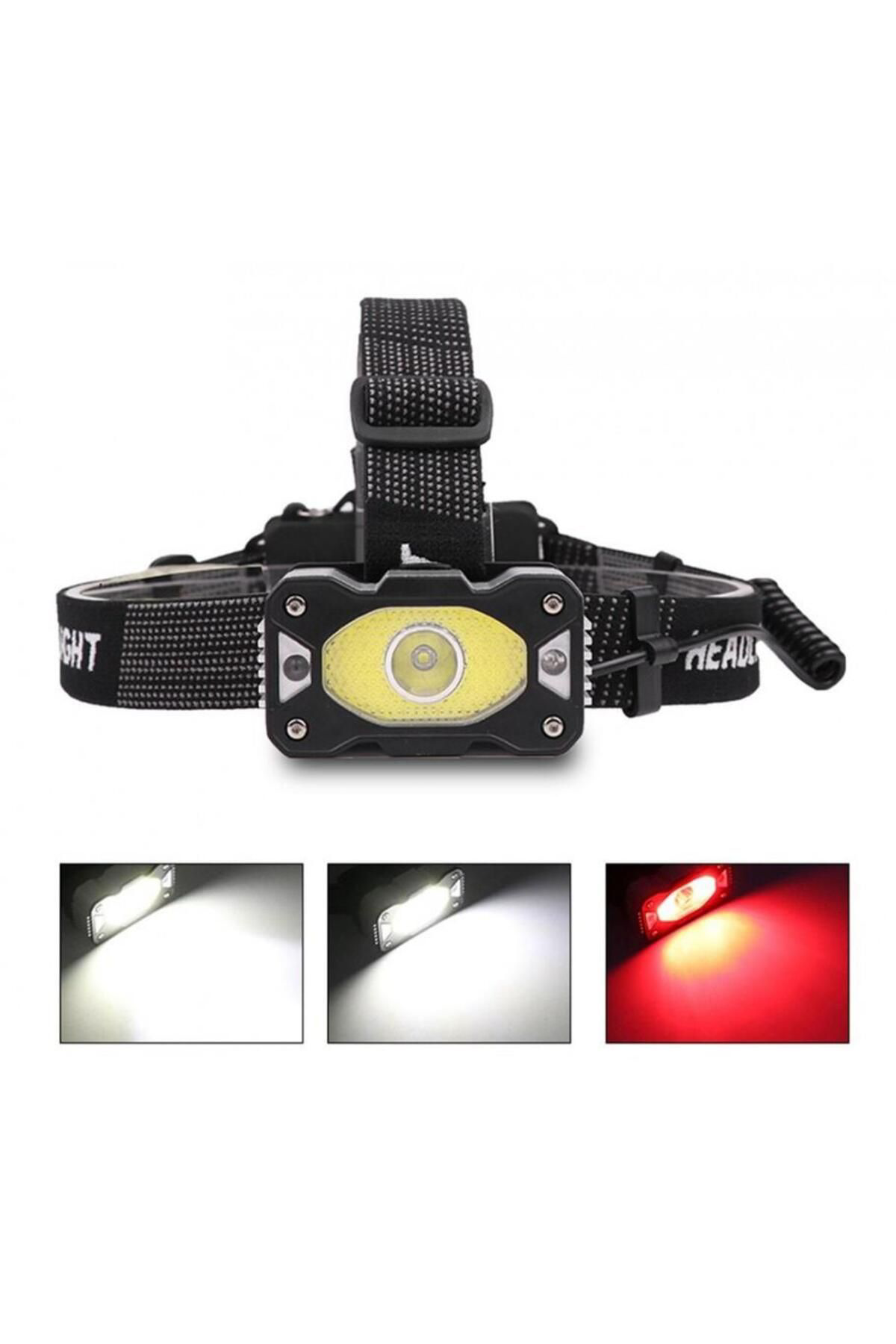 Zs Demir 4 Modlu Sensörlü Şarjlı Güçlü Kafa Lambası