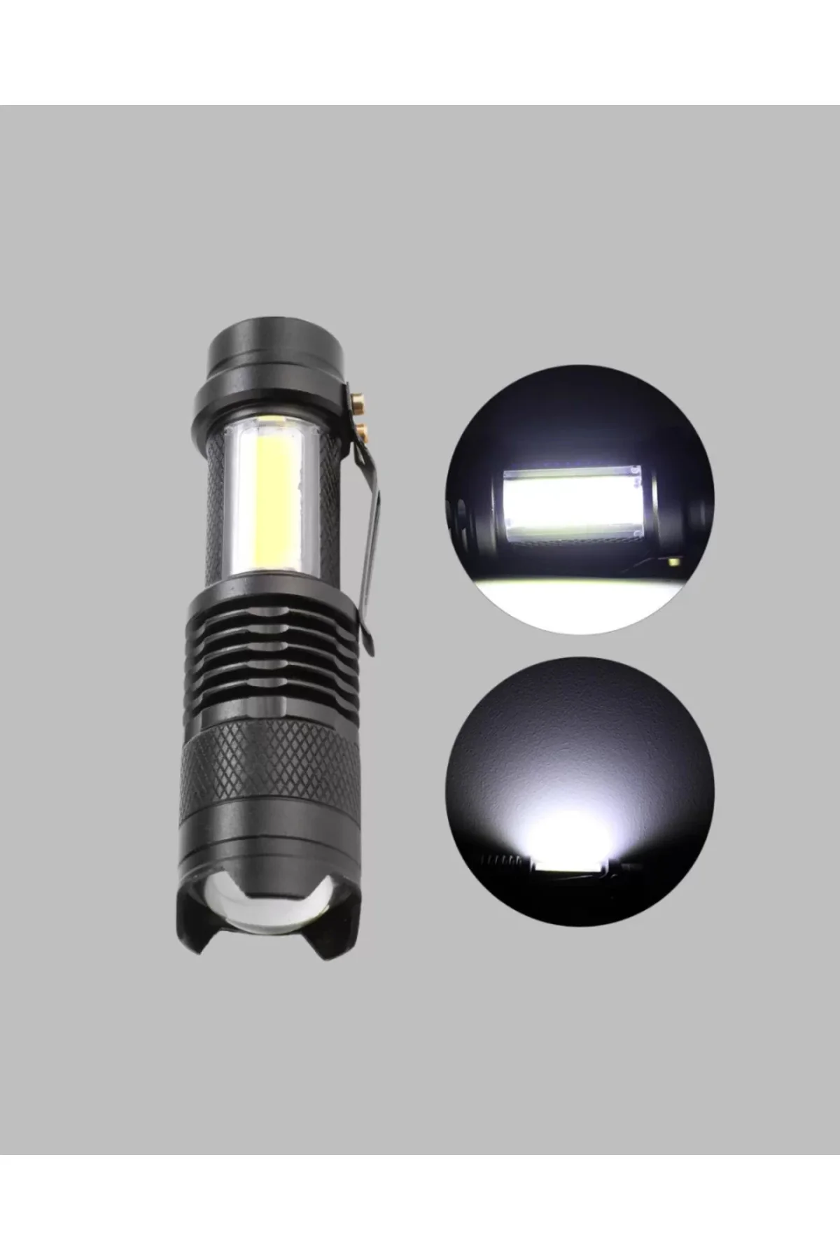 4 Modlu USB Şarjlı LED El Feneri Kamp ve Outdoor
