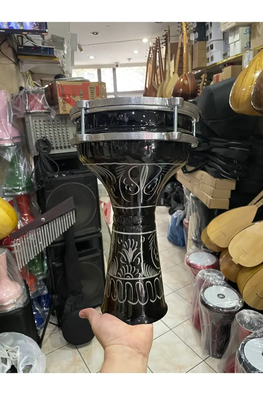 4 Numara Alüminyum Erzincan İşlemeli Darbuka SV104