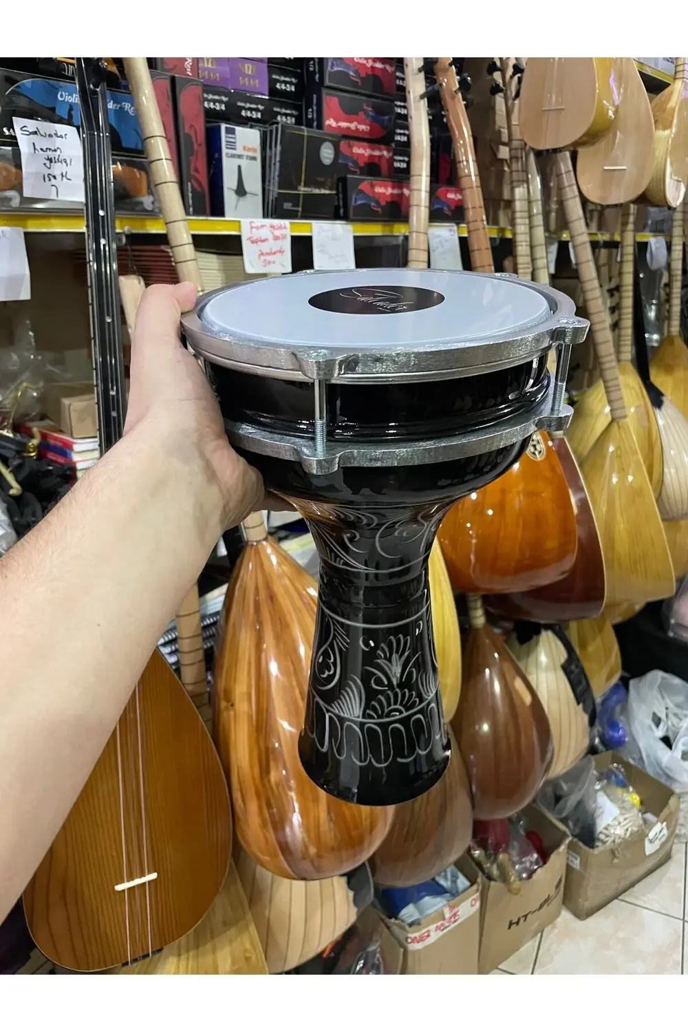 4 Numara Alüminyum Erzincan İşlemeli Darbuka SV104