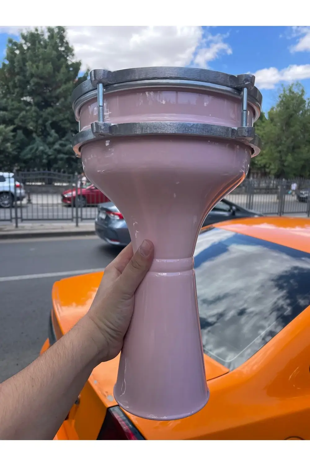 4 Numara Alüminyum Pembe Darbuka SV104