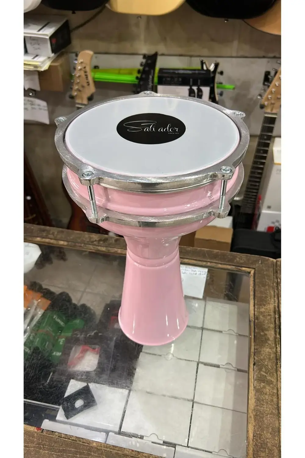 4 Numara Alüminyum Pembe Darbuka SV104