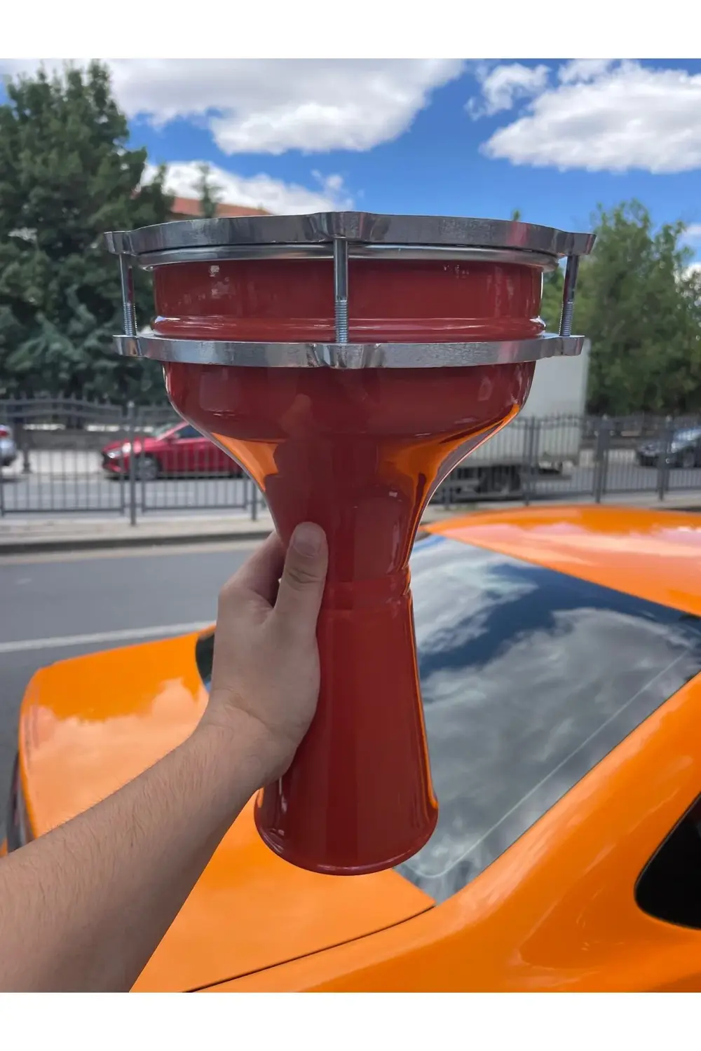 4 Numara Alüminyum Turuncu Darbuka Sv104