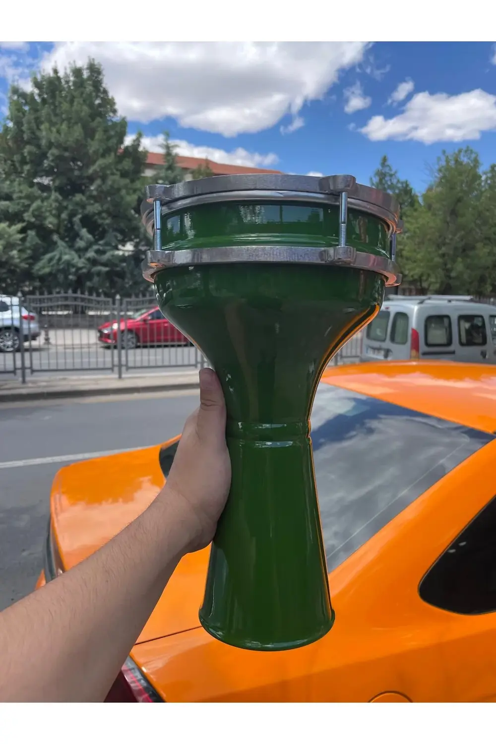 4 Numara Alüminyum Yeşil Darbuka SV104