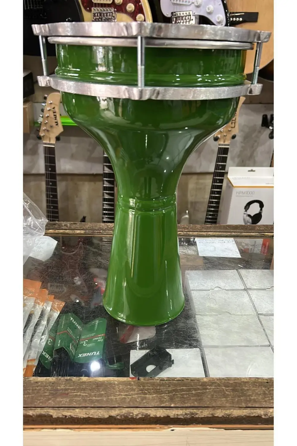 4 Numara Alüminyum Yeşil Darbuka SV104