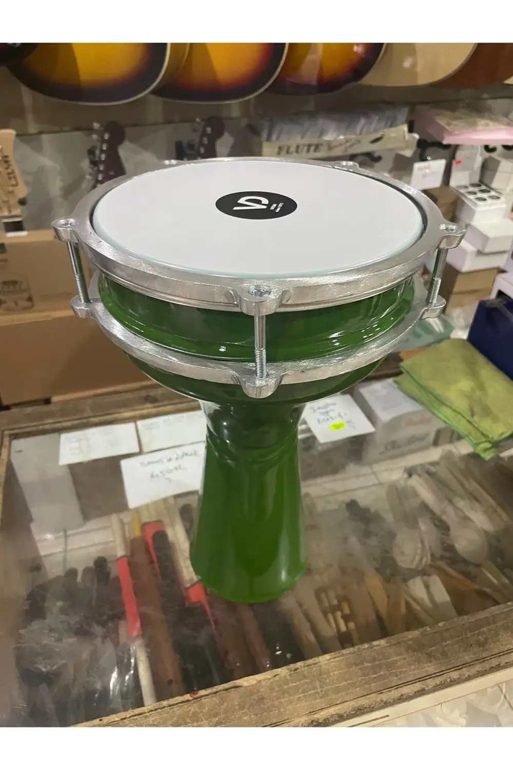 4 Numara Alüminyum Yeşil Darbuka SV104