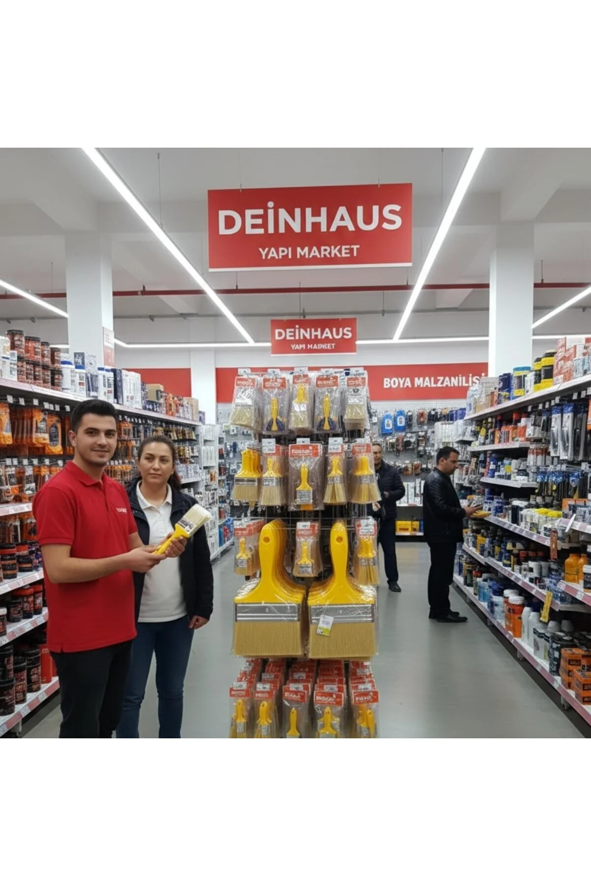 4 Numara Kestirme Boya Fırçası | Sentetik Kıl Duvar Tavan Boyama 
