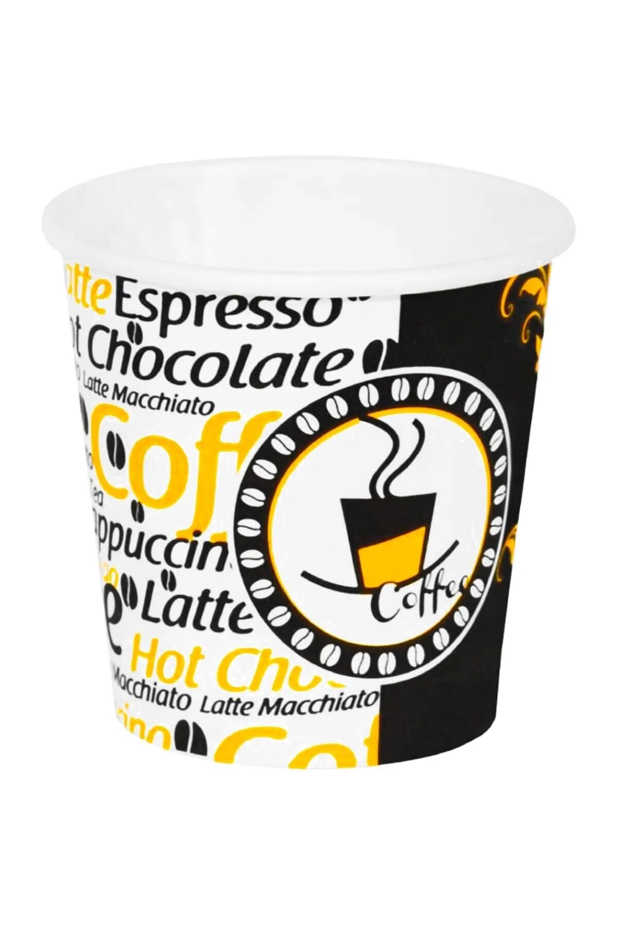4 Oz Desenli Kalın Karton Bardak, 100 ml Kağıt Bardak Türk Kahvesi ve Espresso için 100 Adet (