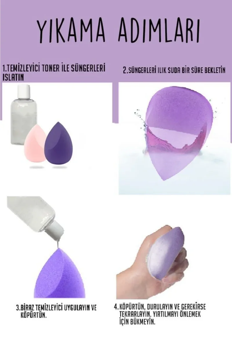 4 Parça Armut Sünger Seti