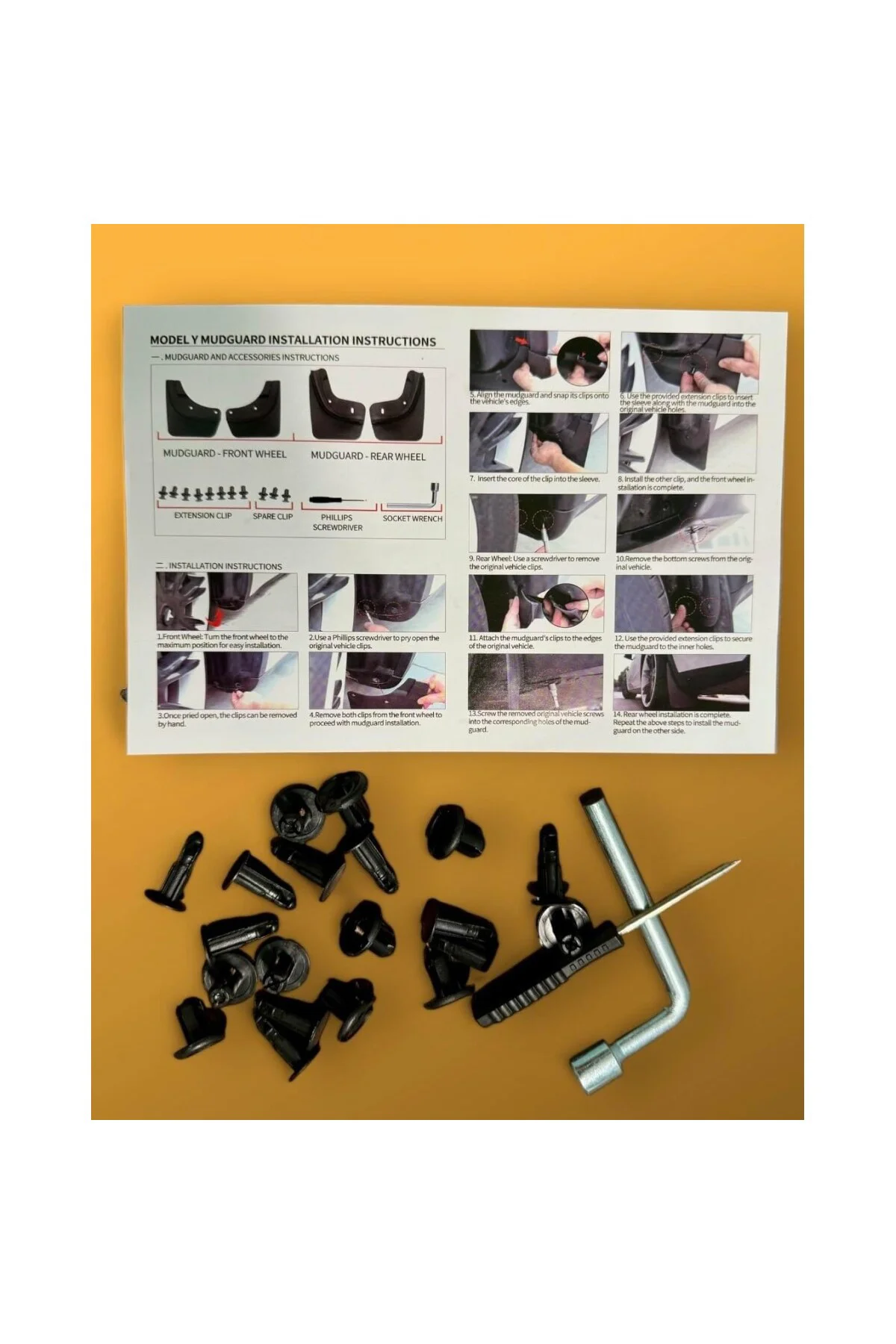 (4 Parça) Li Parts Tesla Model Y Çift Materyalli Çamurluk, Tesla Model Y Çamur Paçalığı, Te