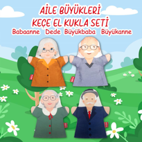 4 Parça Tox Aile Büyükleri El Kukla Set , Eğitici Oyuncak 4 Parça Tox Aile Büyükleri El Kukla Set , Eğitici Oyuncak