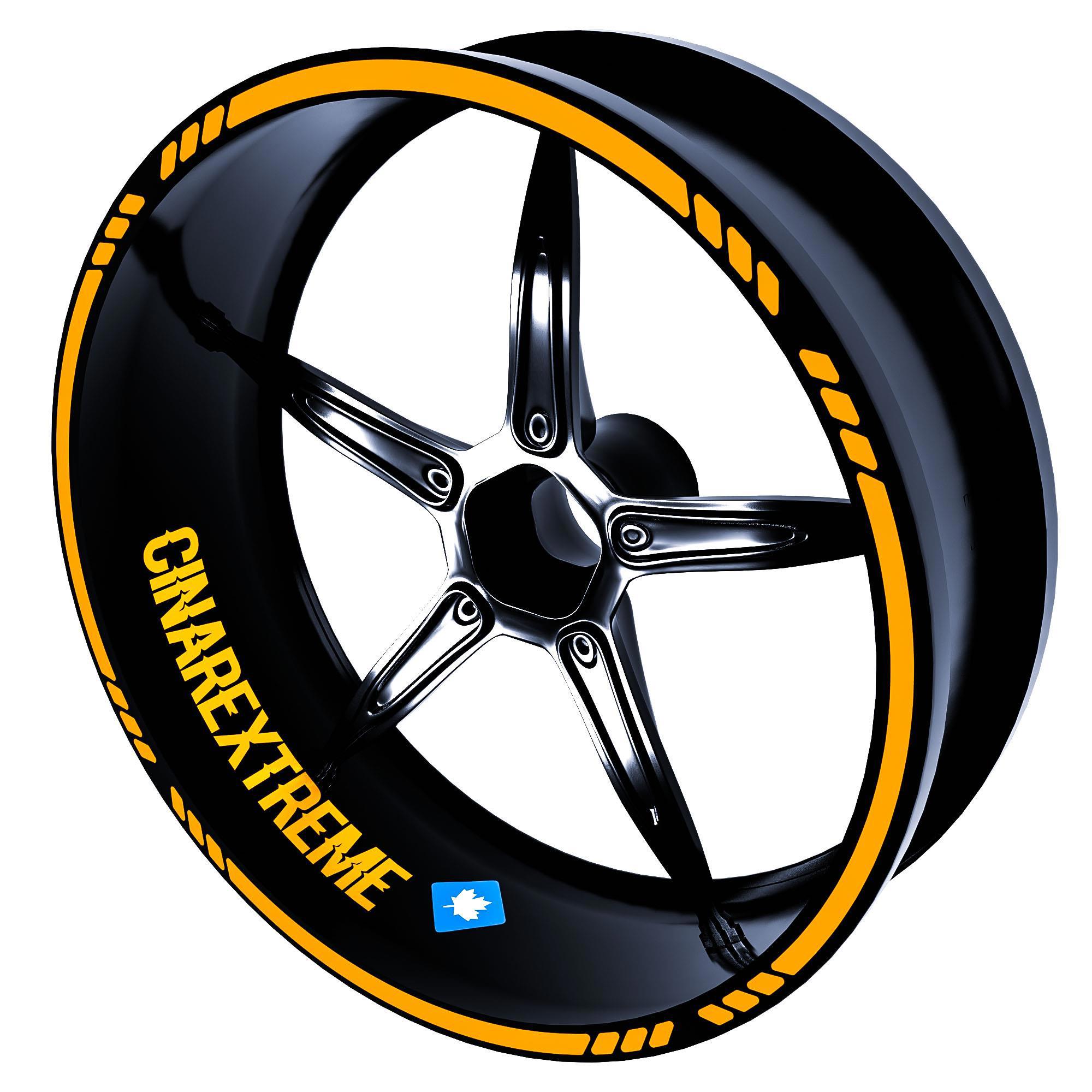 Çinar Extreme 4 Parçali Kesikli Tasarimli Taksi Sarisi Jant Şeridi Sticker Çina