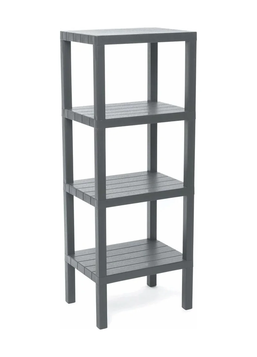 4 Raflı Gri Modüler Ünite Plastik 38x29x100 Cm 5224 Diğer