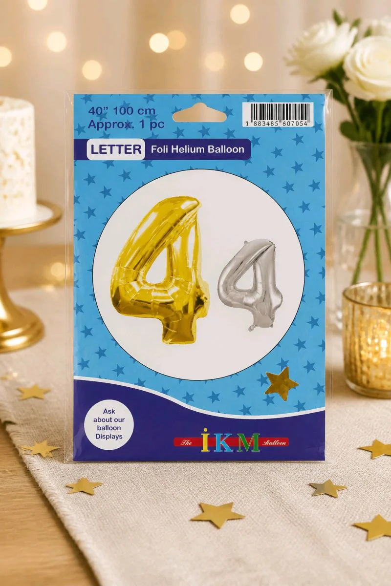 4 Sayılı Helyumla Şişirilibilen  Balon Sarı  40"100 cm