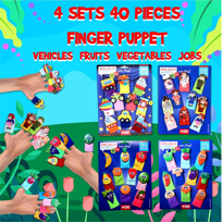 4 Set - 40 Parça Tox Meyveler , Sebzeler , Meslekler ve Taşıtlar 