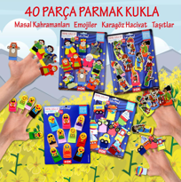 4 Set - 40 Parça Tox Masal Kahramanları , Emojiler, Karagöz  Haci