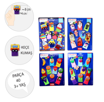 4 Set - 40 Parça Tox Meyveler , Sebzeler , Meslekler ve Taşıtlar 
