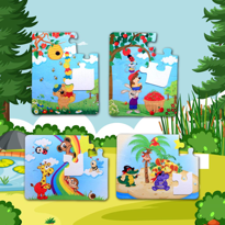 Ada Detox 4 Set - 48 Parça Tox Gökkuşağı Ve Elmacı Ayı 3+ Keçe Yapboz - 3 Y