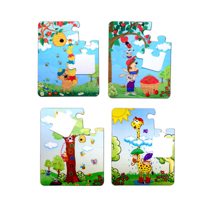 Ada Detox 4 Set - 48 Parça Tox Zurafa Ve Elmacı Ayı 3+ Keçe Yapboz - 3 Yaş 