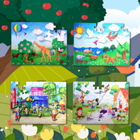 Ada Detox 4 Set - 96 Parça Tox Origami Ve Oyun Parkı 5+ Keçe Yapboz - 5 Yaş