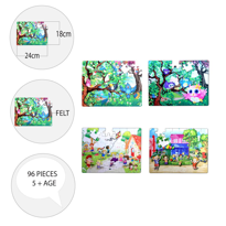 Ada Detox 4 Set - 96 Parça Tox Baykuş Ve Oyun Parkı 5+ Keçe Yapboz - 5 Yaş 