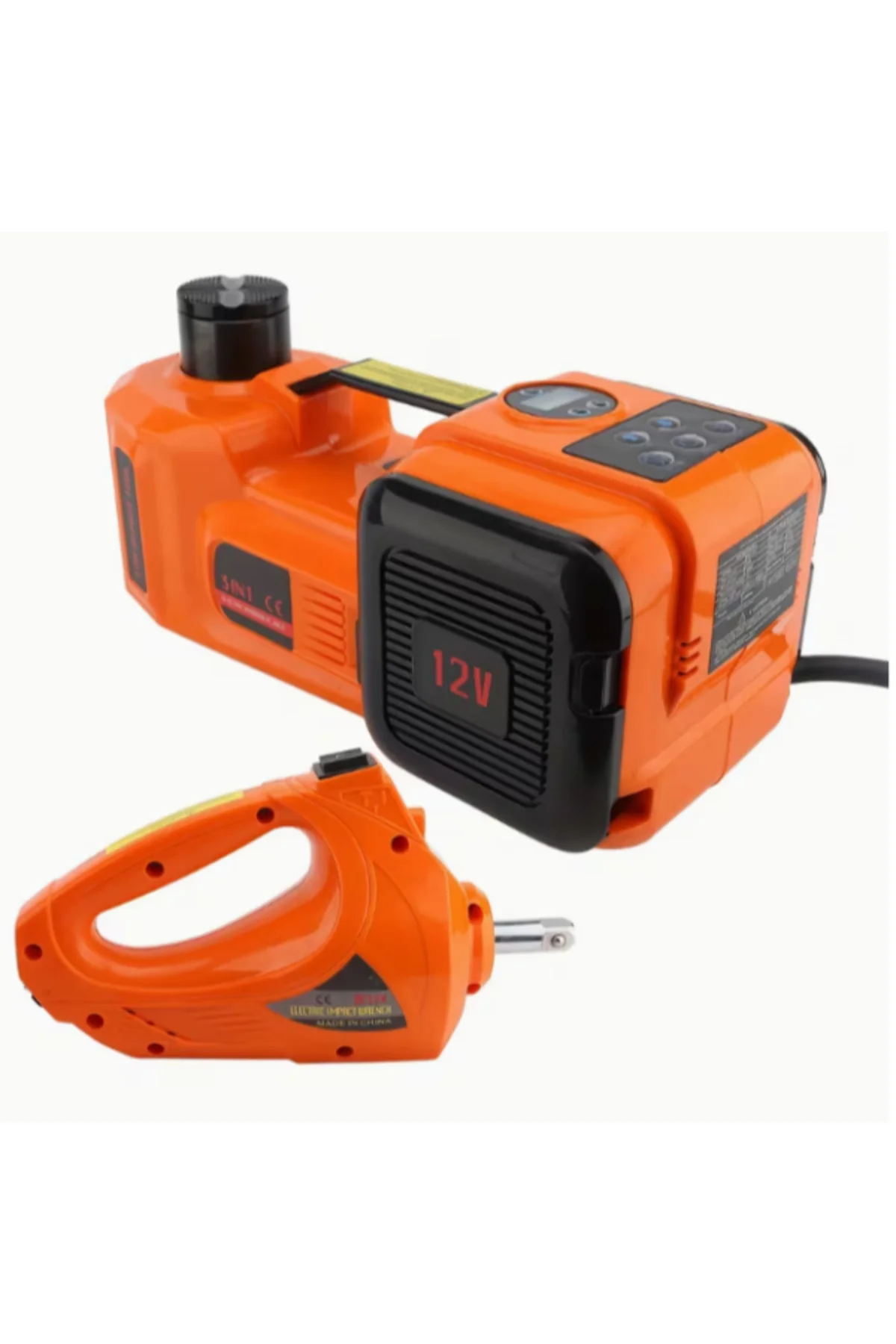 4 ü 1 arada 5 Ton 12V DC Araç Elektrikli Hidrolik Yer Tipi Kriko,