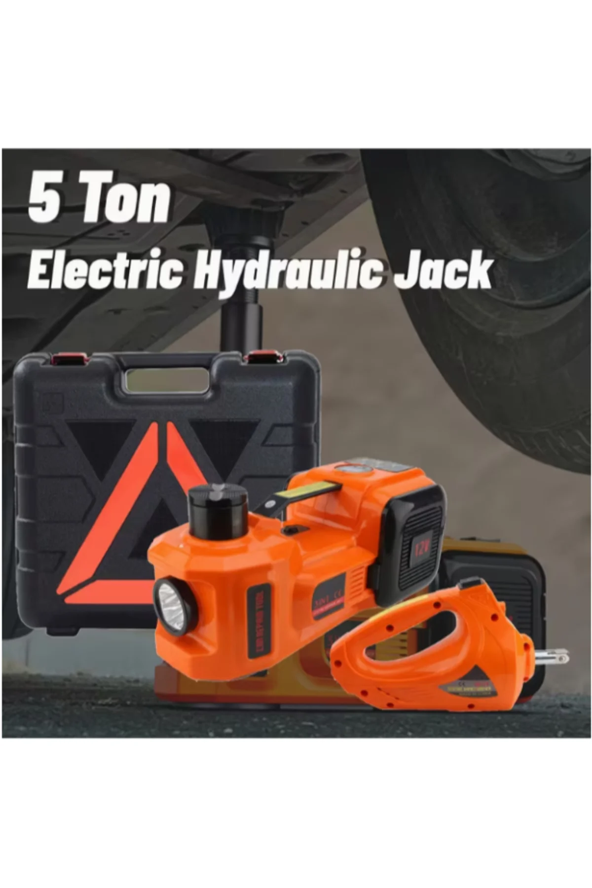 4 ü 1 arada 5 Ton 12V DC Araç Elektrikli Hidrolik Yer Tipi Kriko,