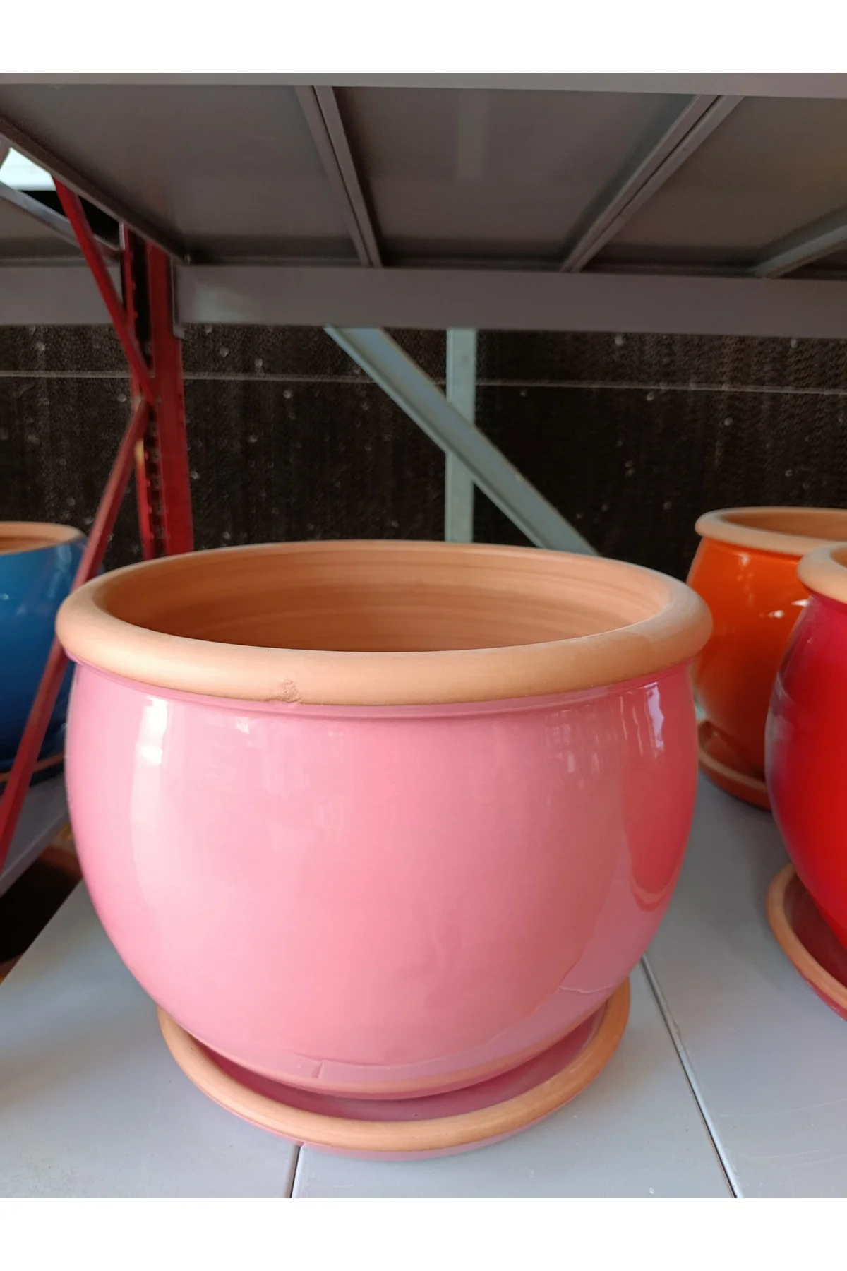 40-50 Litre Bombeli Dekoratif Toprak Saksı - Görsel 2