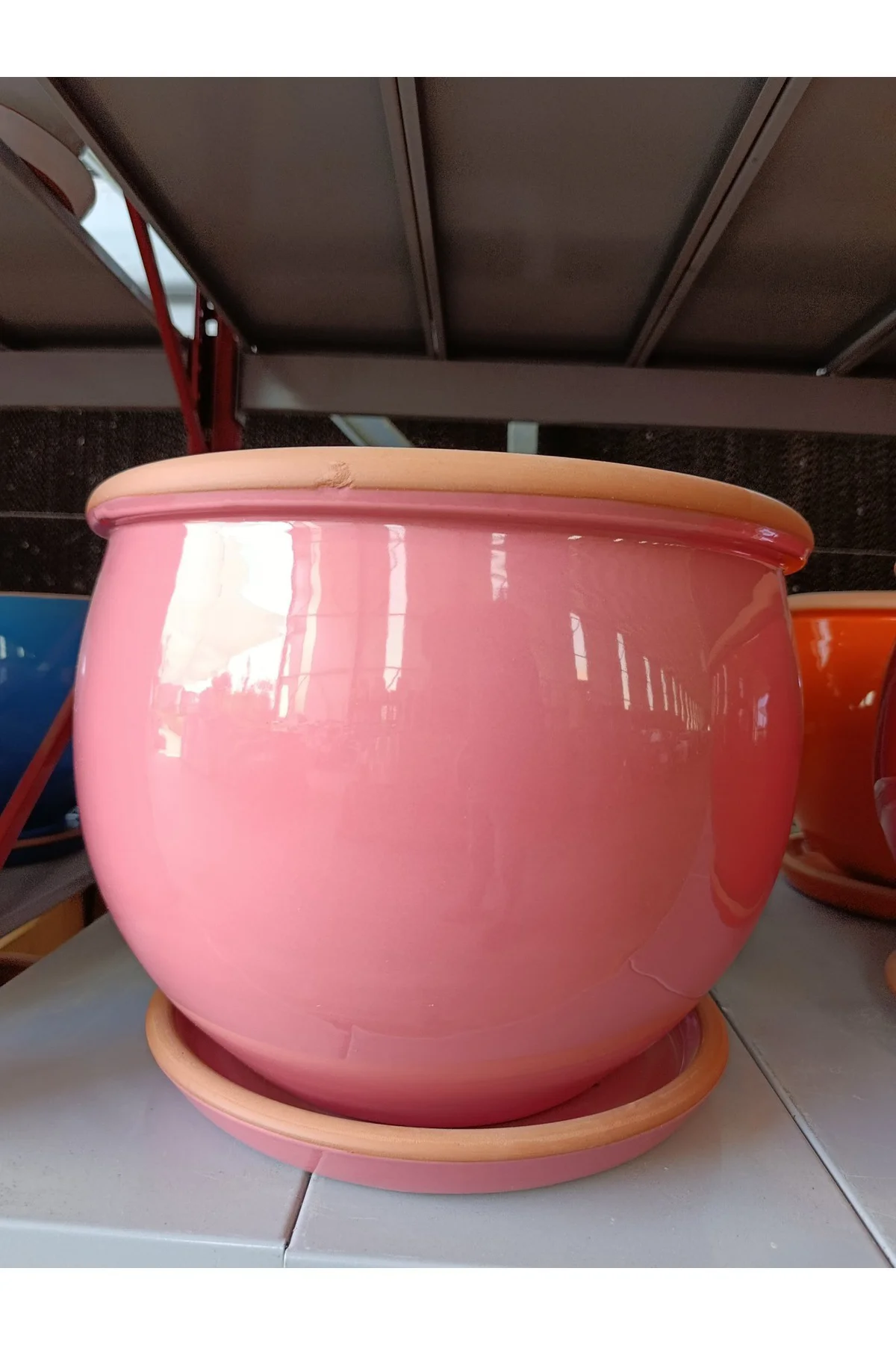 40-50 Litre Bombeli Dekoratif Toprak Saksı - Görsel 3