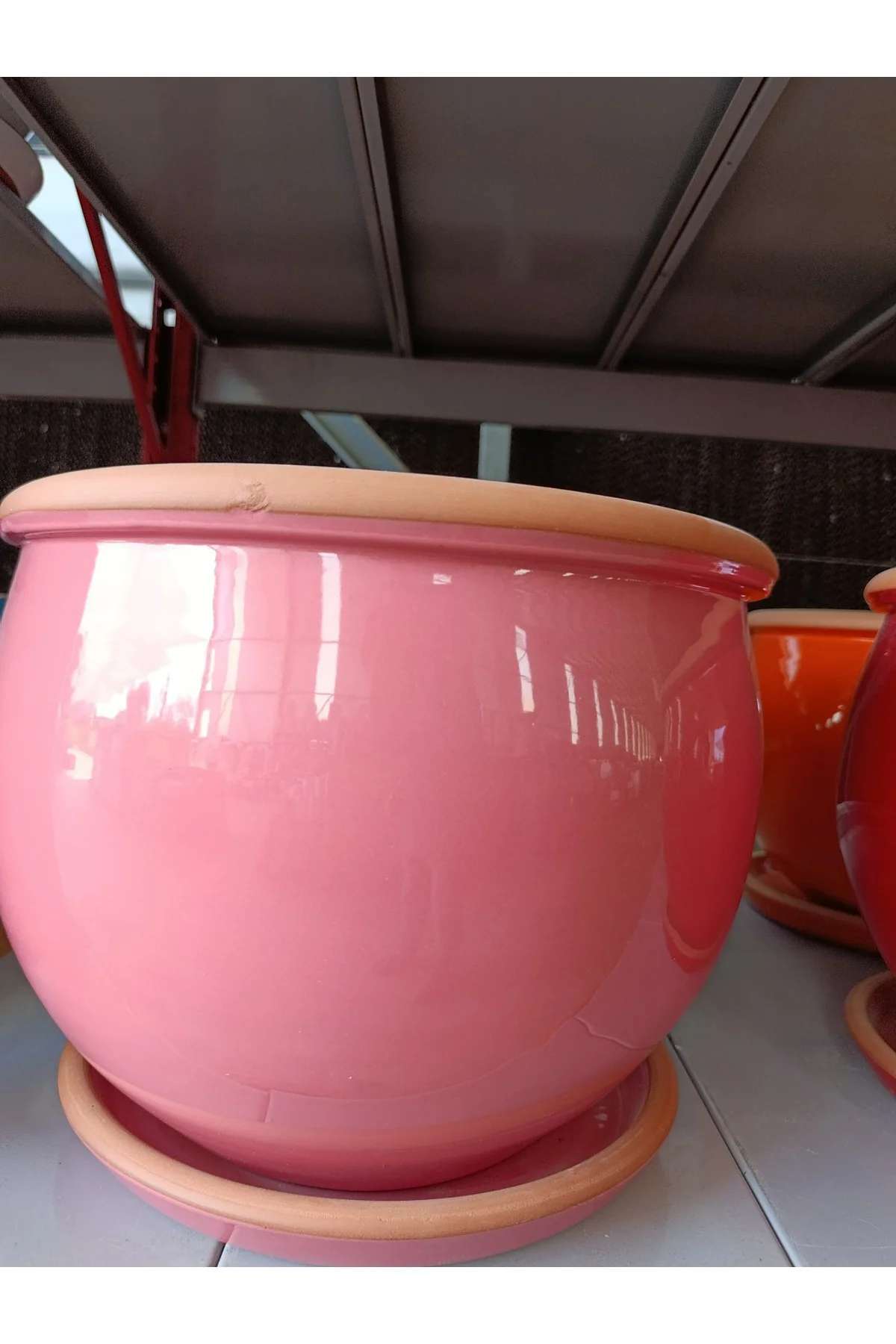 40-50 Litre Bombeli Dekoratif Toprak Saksı - Görsel 4