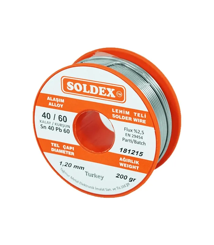 40-60 Lehim Teli 200 Gr 1.6 Mm- Sn:40 / Pb:60