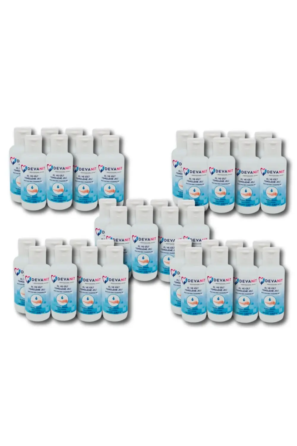 40 Adet, 100 ml Jel Devanit Dezenfektan - El Temizleme Jeli