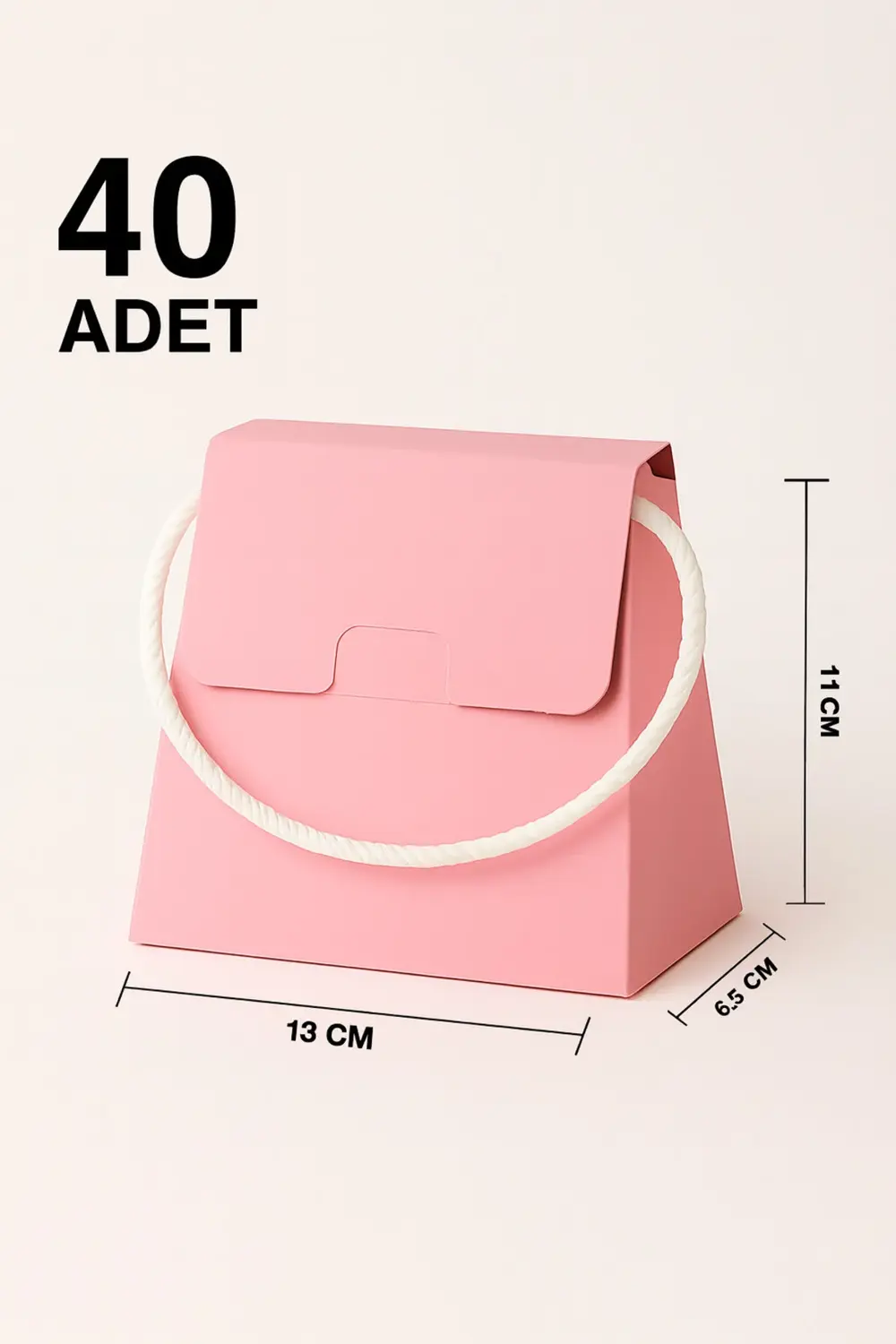 40 Adet Özel Tasarım Hediye Kutusu Hediye Çanta Boş Karton Çanta