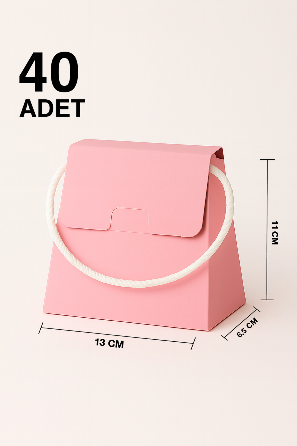 40 Adet Özel Tasarım Hediye Kutusu Hediye Çanta Boş Karton Çanta 