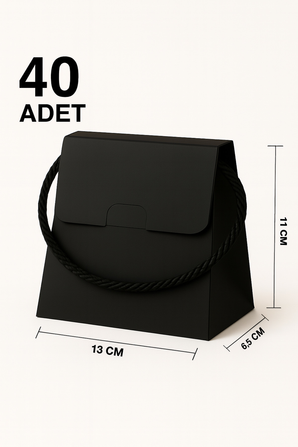 40 Adet Özel Tasarım Hediye Kutusu Hediye Çanta Boş Karton Çanta 
