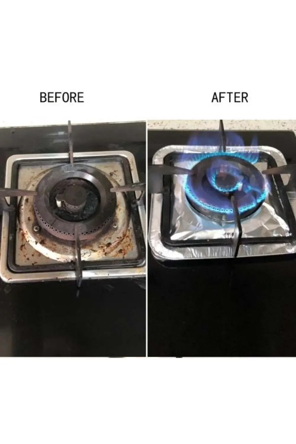 40 Adet Set Kare Ocak Üstü Yağ Koruyucu Alüminyum Levhaa (23*23 C