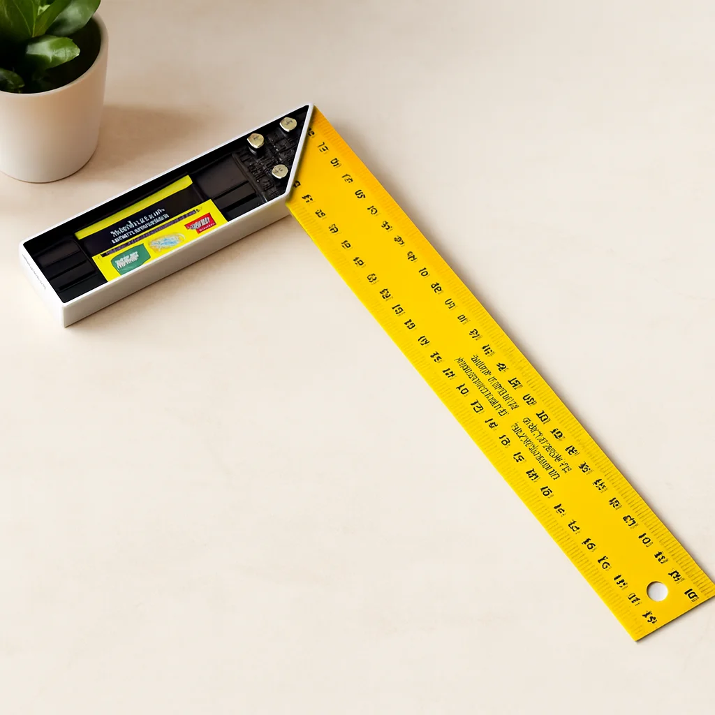 40 cm Metal Masa Gönyesi - Sarı 40 cm Metal Masa Gönyesi - Sarı